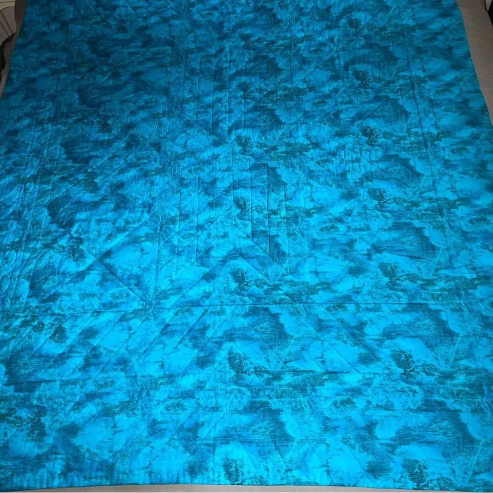 Handmade Star of Bethlehem Quilt Lone Star Large Throw Blanket Dark Whimsical